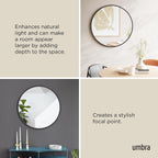 Round Modern Beige Wall Mirror — 37" - View 6