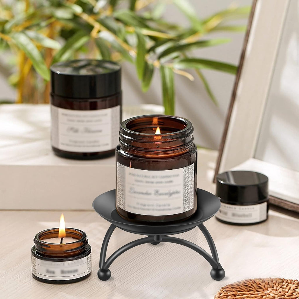 Black Pillar Candle — Set of 2 - View 5
