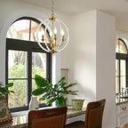 Farmhouse Metal Chandelier — 4-Light - View 2