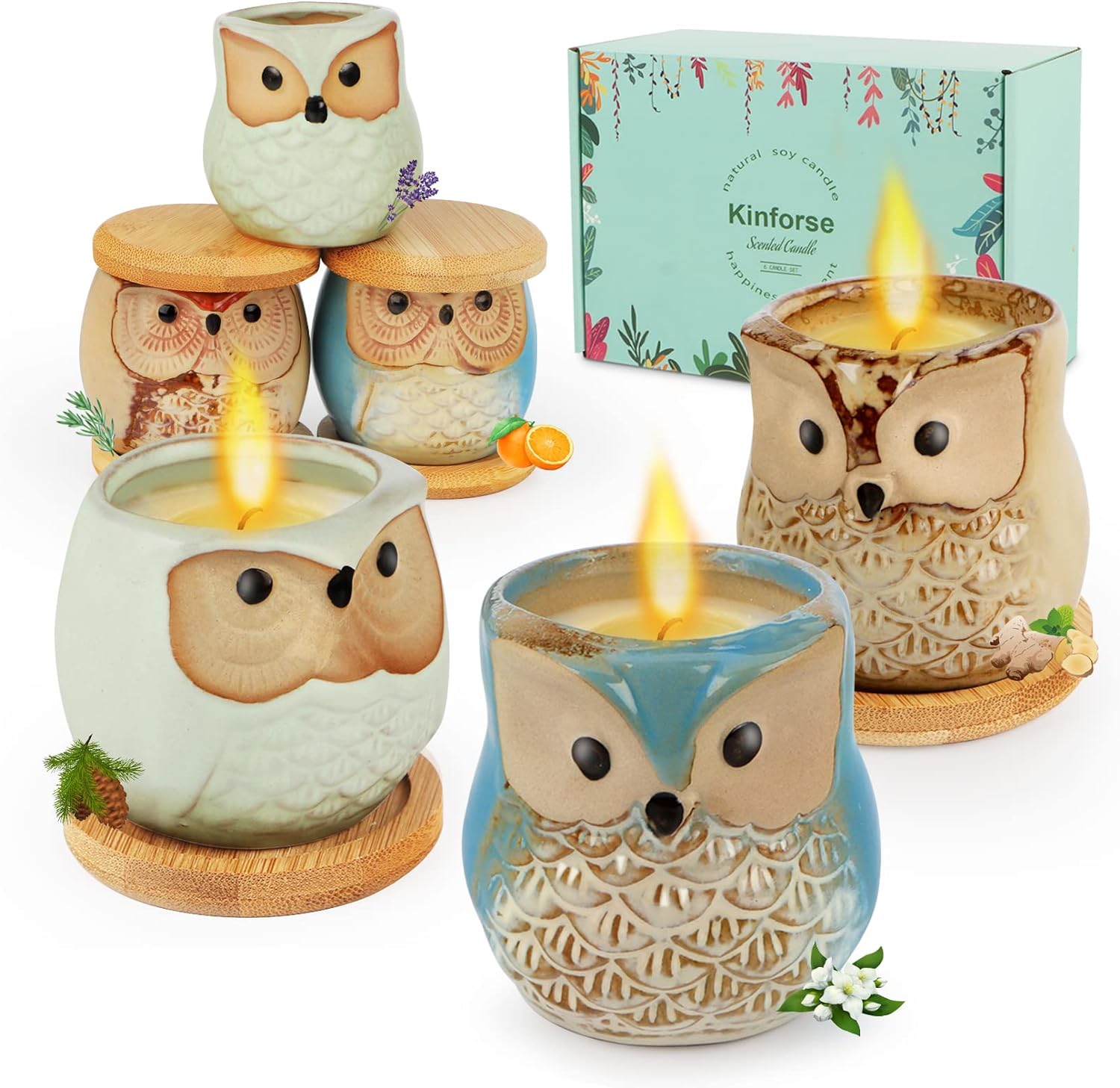 Wax Scented Candle — Mixed Scent-Owl