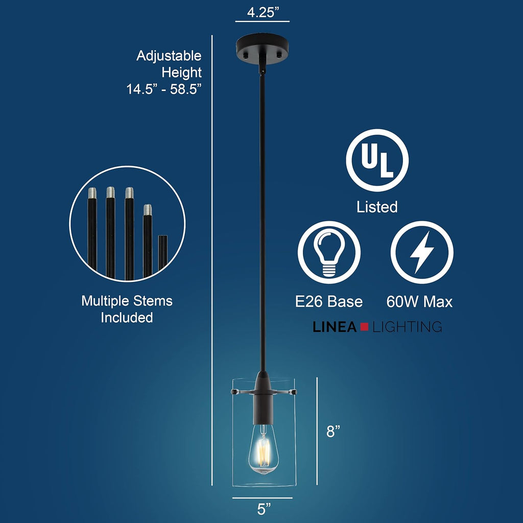 Black Pendant Light - View 6