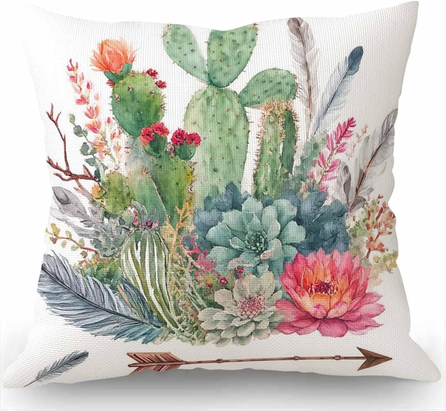 Linen Boho Fabric Pillow Cover — 18" — Sw-005