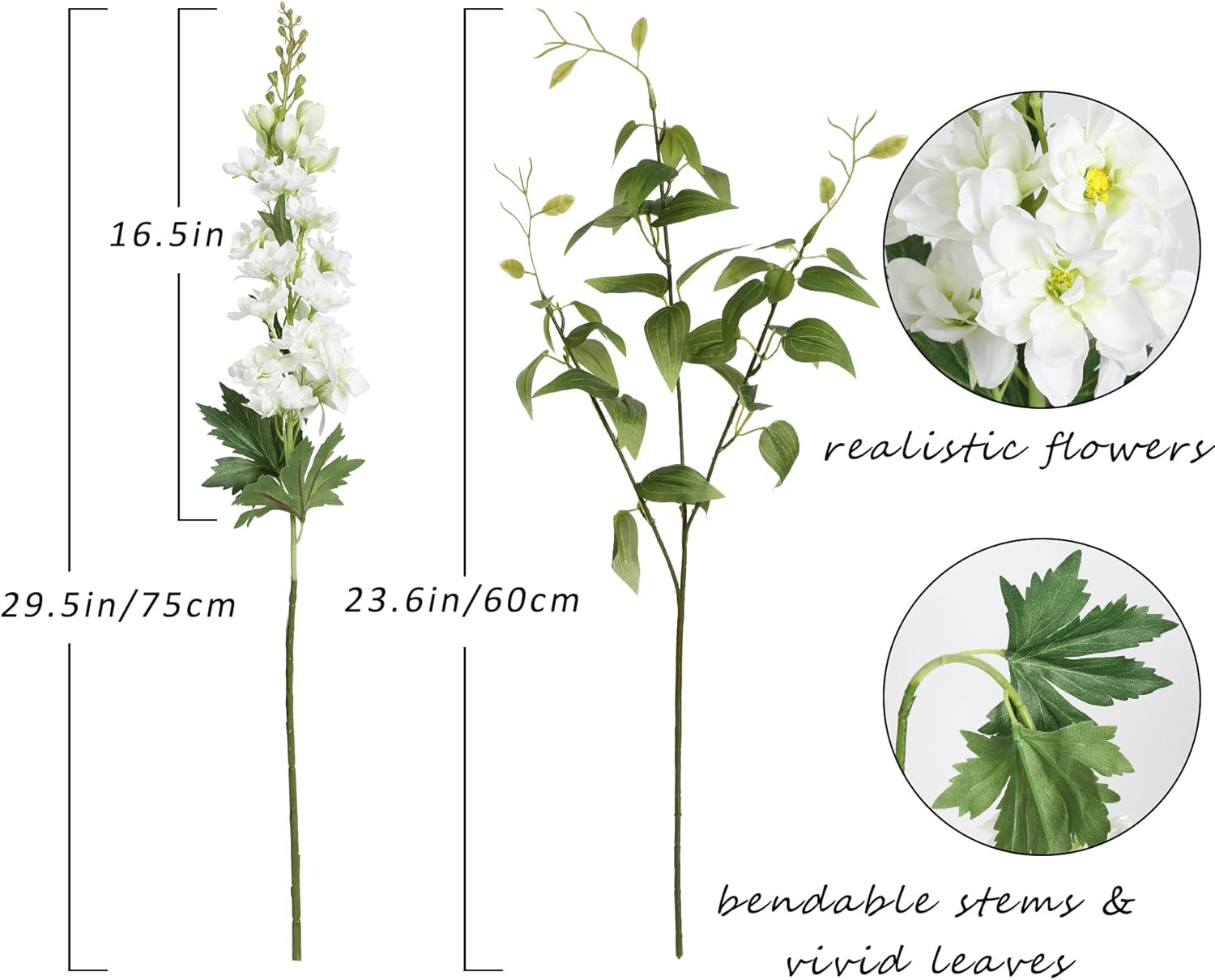 Beige Artificial Flowers — 29.5" - View 2