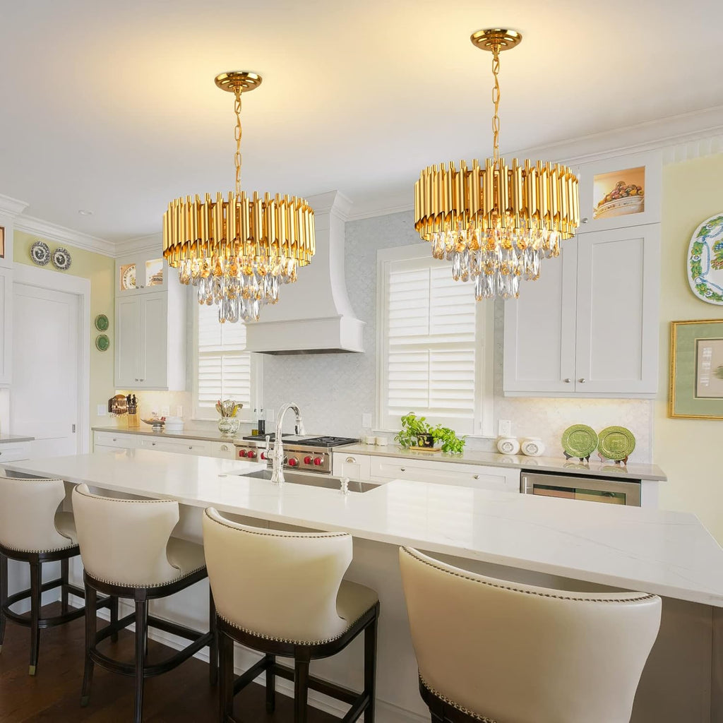 Round Luxe Black Chandelier — 5-Light - View 2