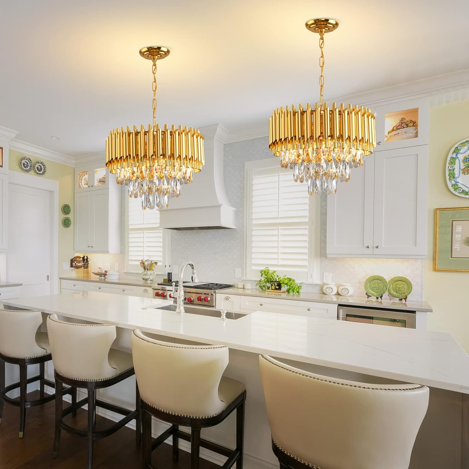 Round Luxe Black Chandelier — 5-Light - View 2