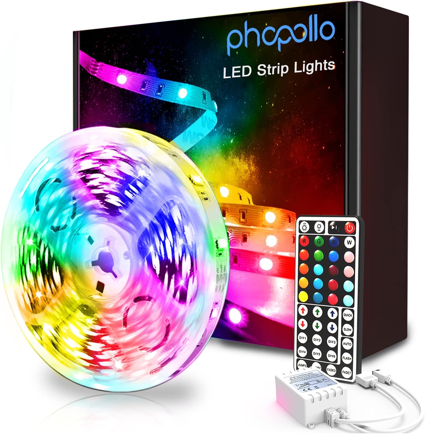 Color Changing Metal LED Strip Lights — REMOTE 16.4FT