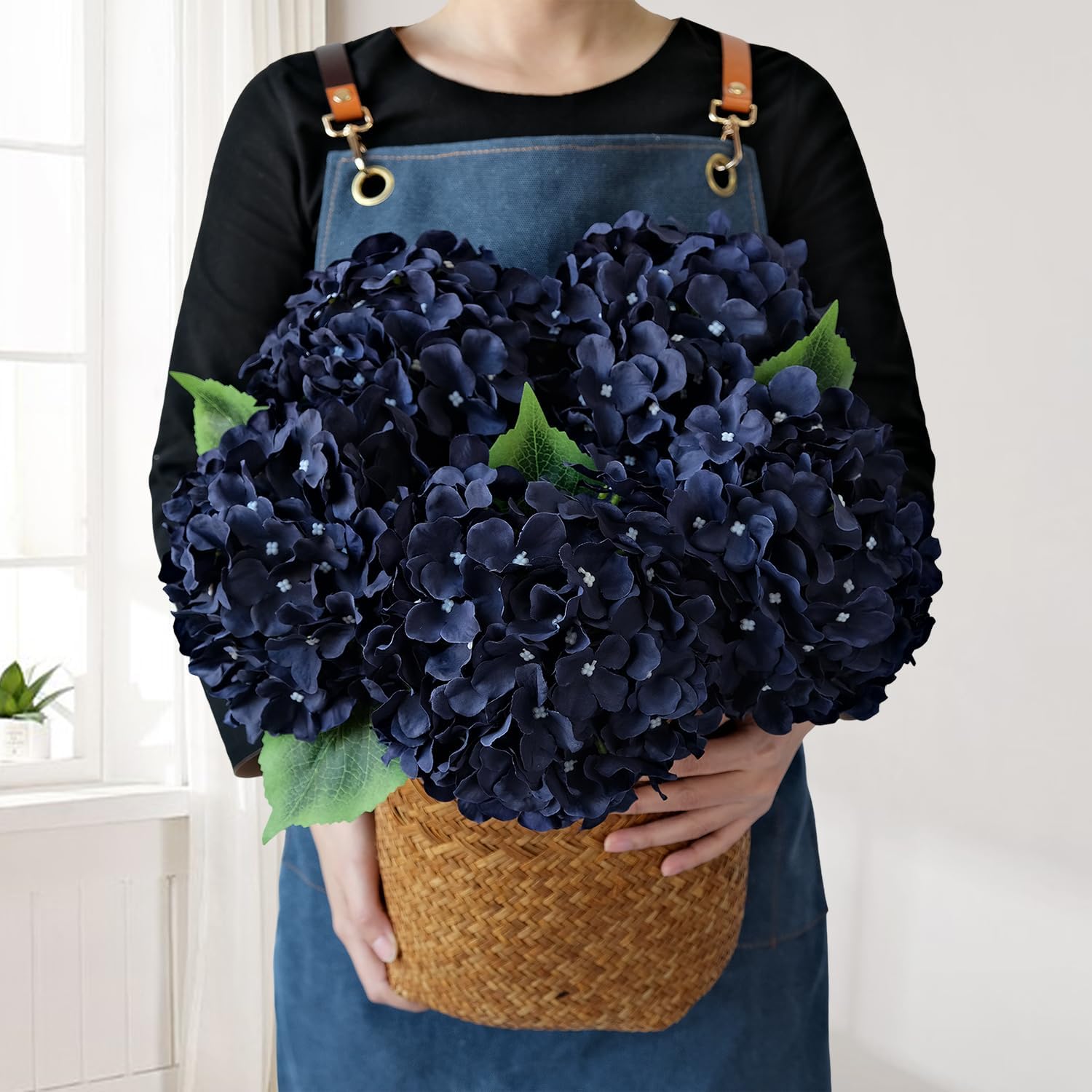 Beige Artificial Plant — 20" — Dark Blue