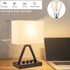 Dimmable Black Bedside Lamp - View 7