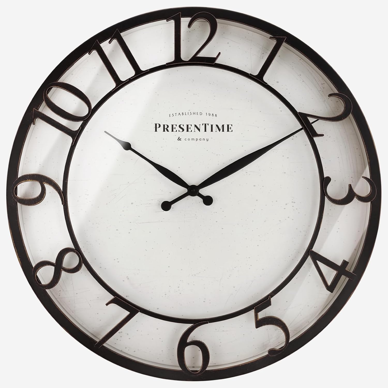 Vintage Farmhouse Gold Wall Clock — 10" — Oil Rubbed Bronze