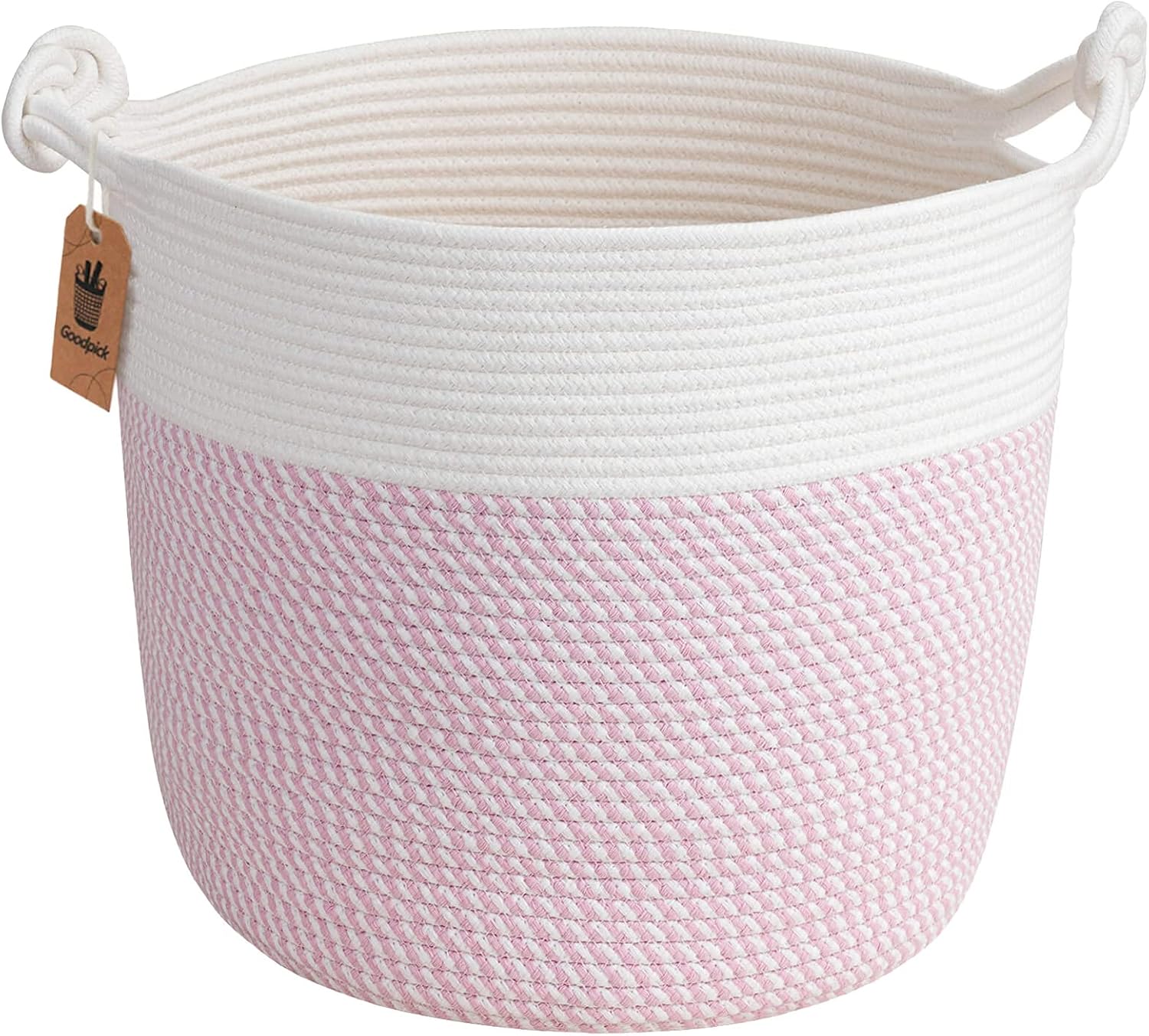 Boho Blue Throw Pillow — 2" — Pink
