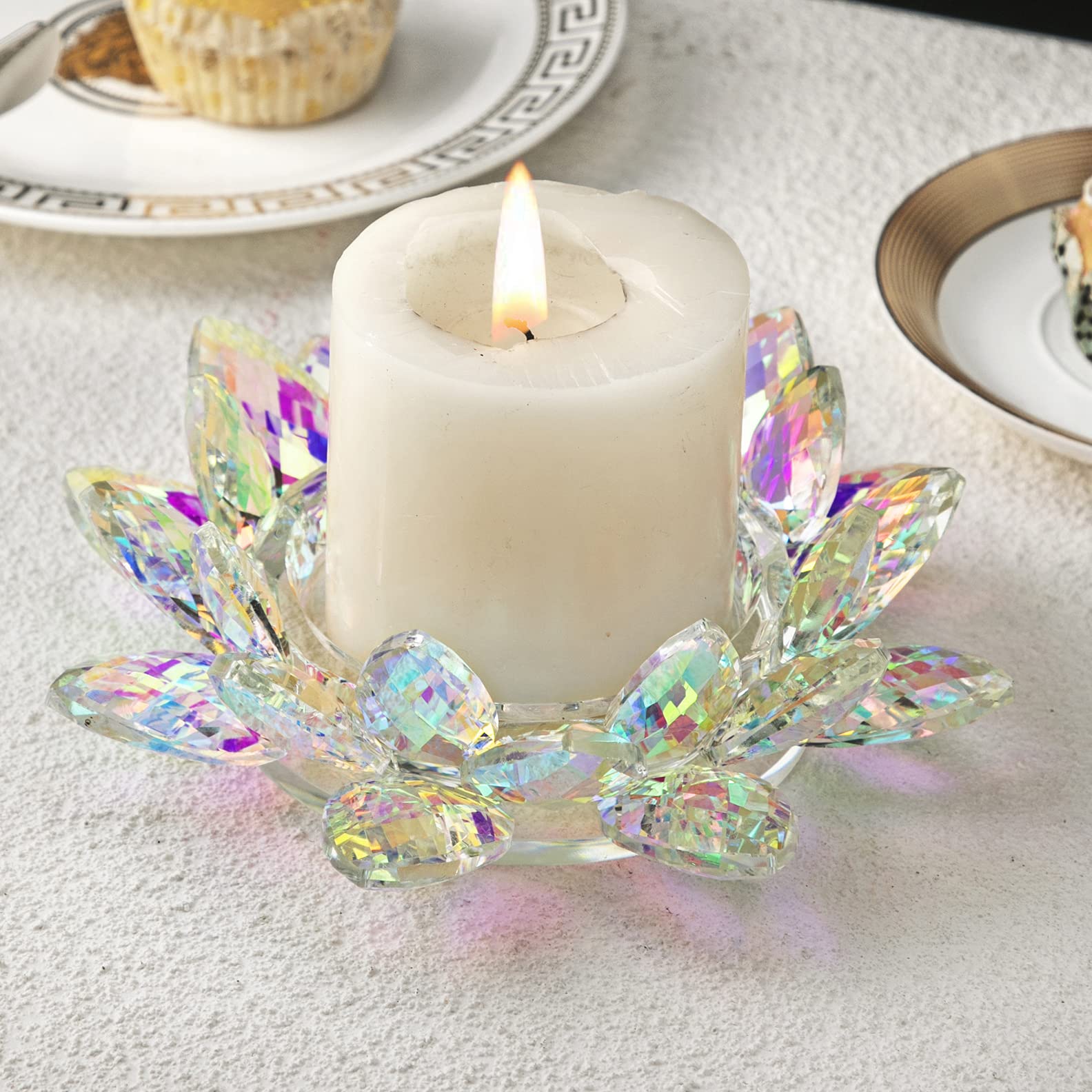 Luxe Glass Pillar Candle — 7"