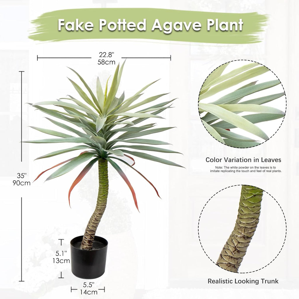 Green Artificial Plant — 35" - View 2