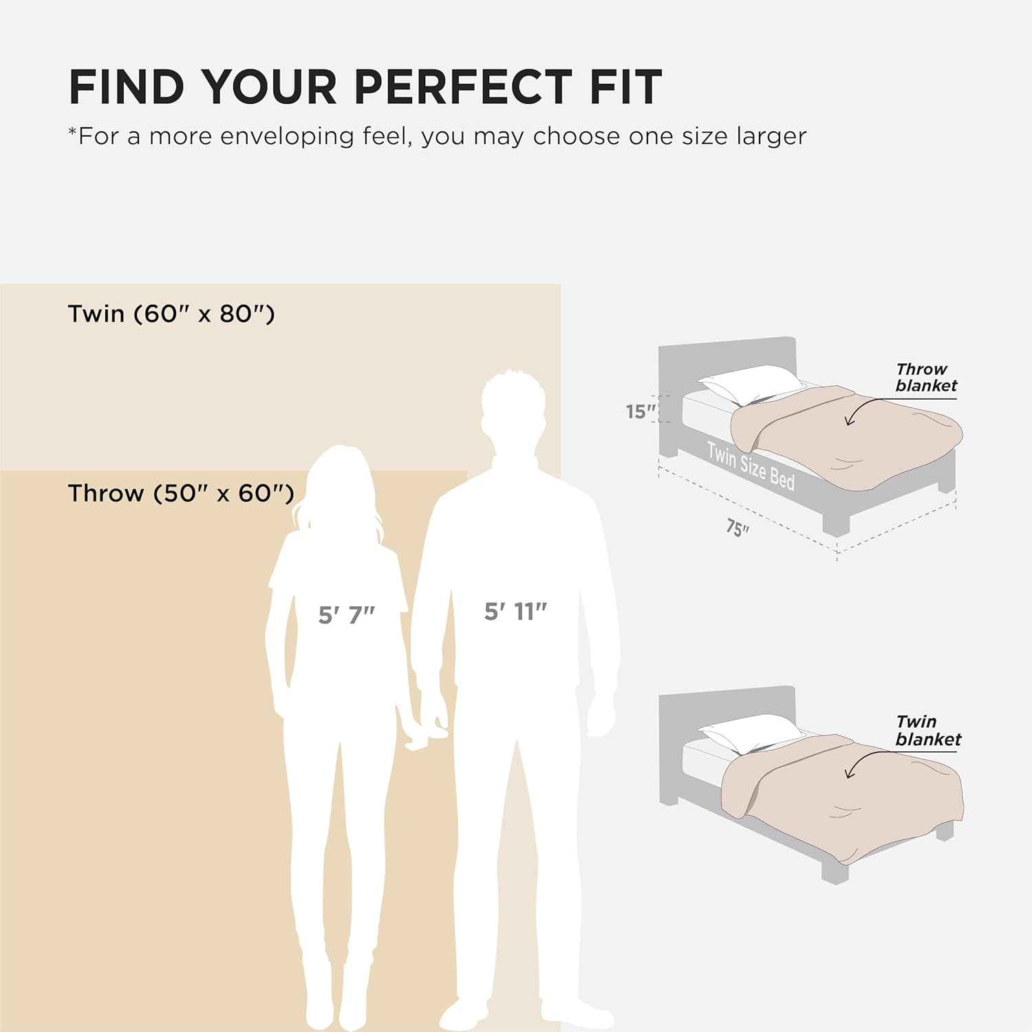Beige Throw Pillow — 50" - View 7