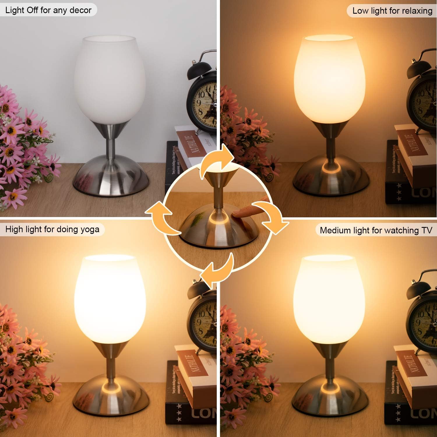 Dimmable Black Bedside Lamp - View 4