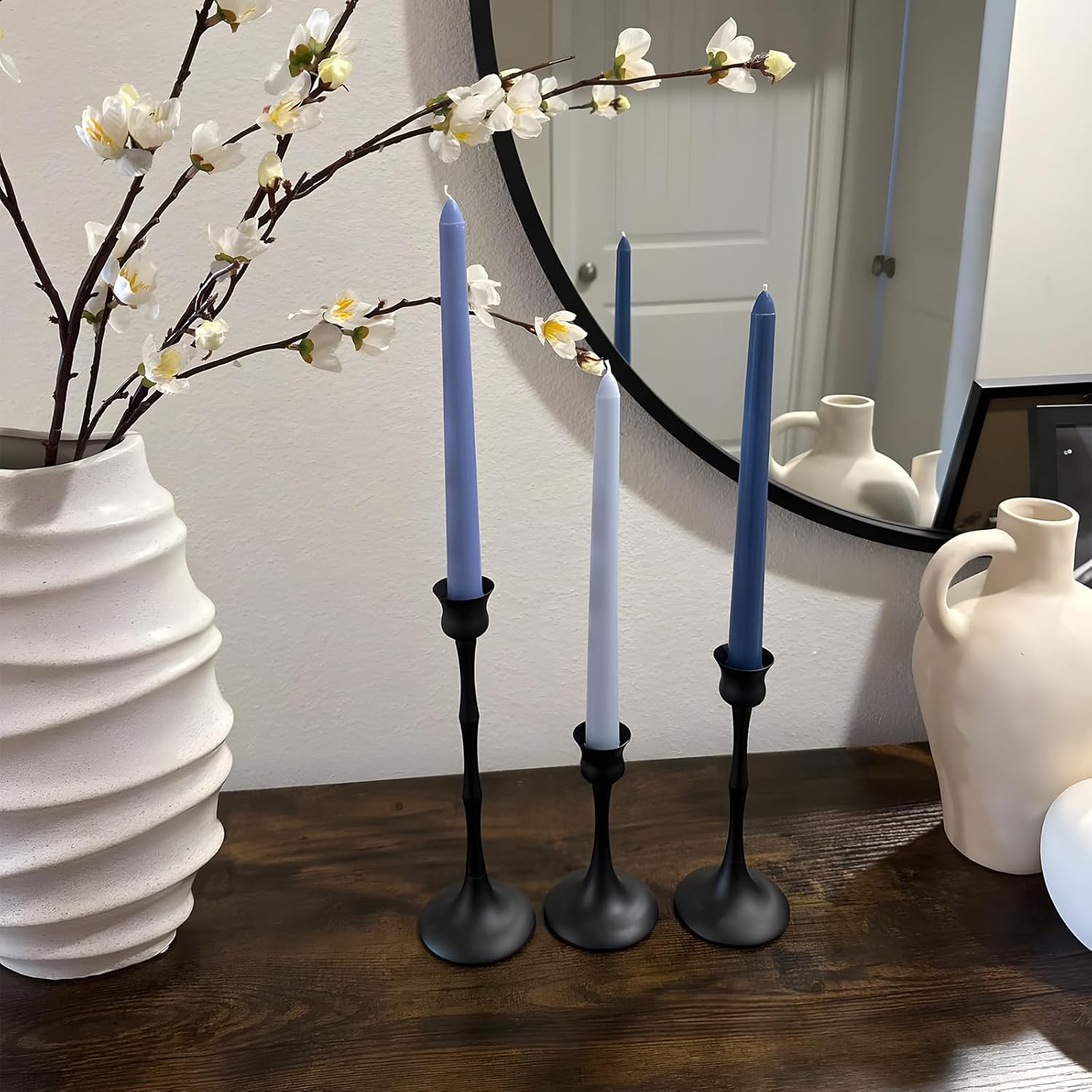 Vintage Black Candle — Set of 3 - View 2