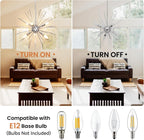 Modern Metal Chandelier — 6-Light - View 4