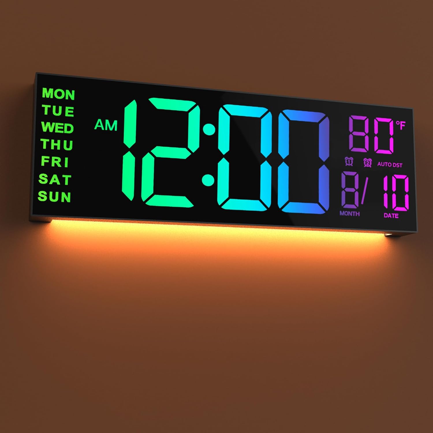 RGB Blue Wall Clock — 16" — Rgb Color