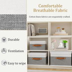 Linen Beige Storage Bin — 9" - View 4