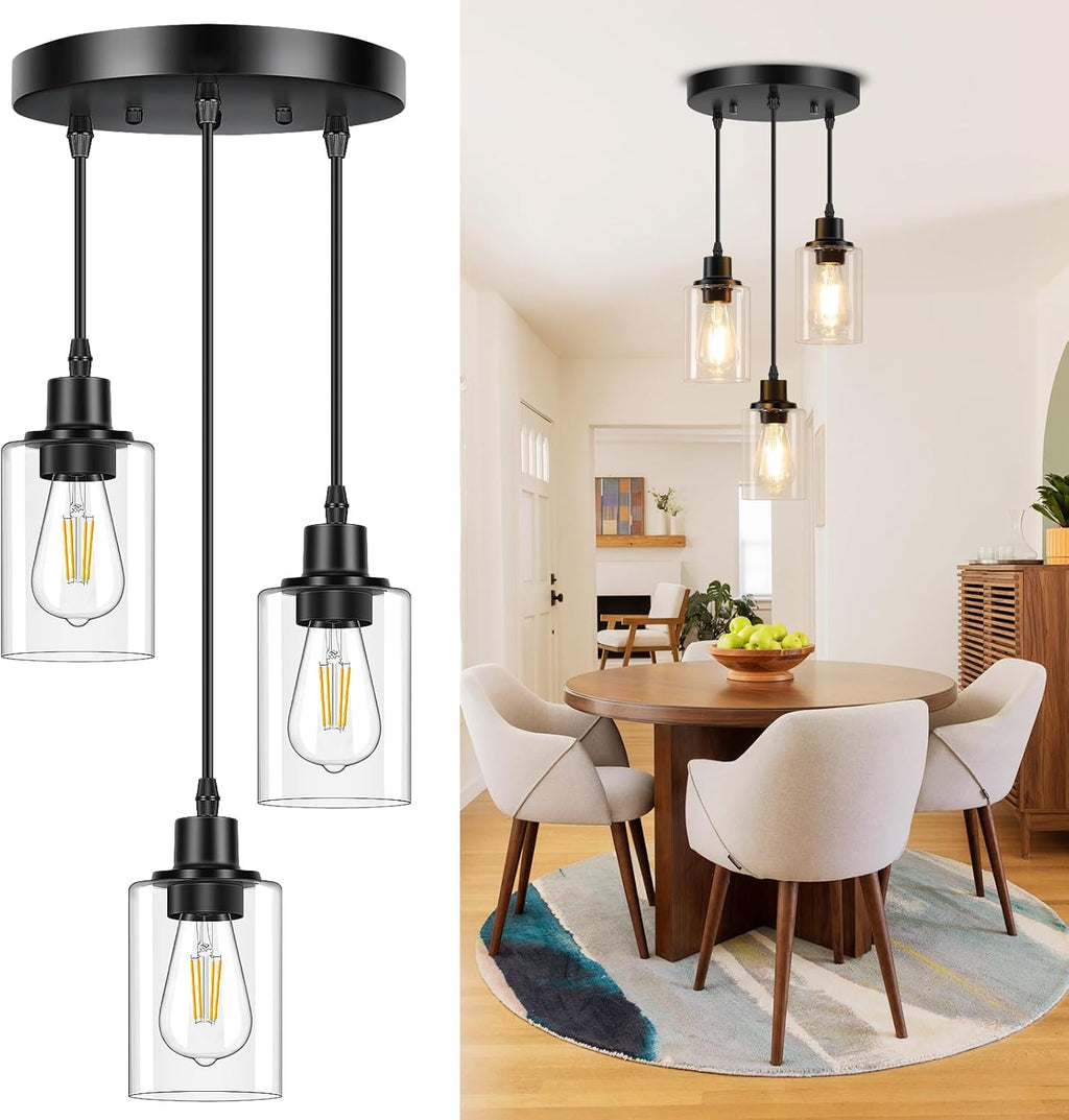 Adjustable Modern Metal Pendant Light — 3-Light — 3-Lights