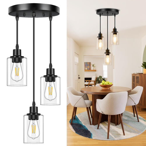 Adjustable Modern Metal Pendant Light — 3-Light