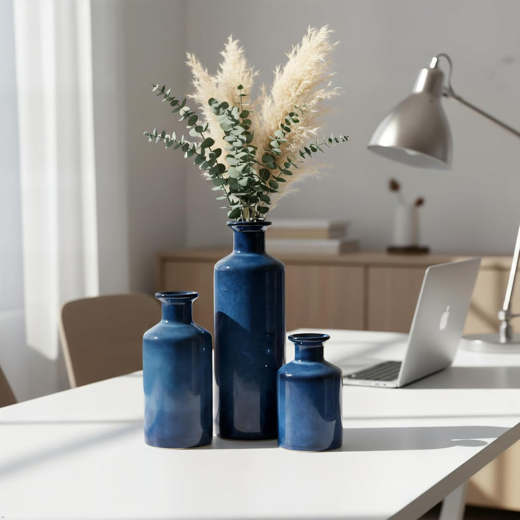 Farmhouse Ceramic Decorative Vase — Set of 3 - View 7