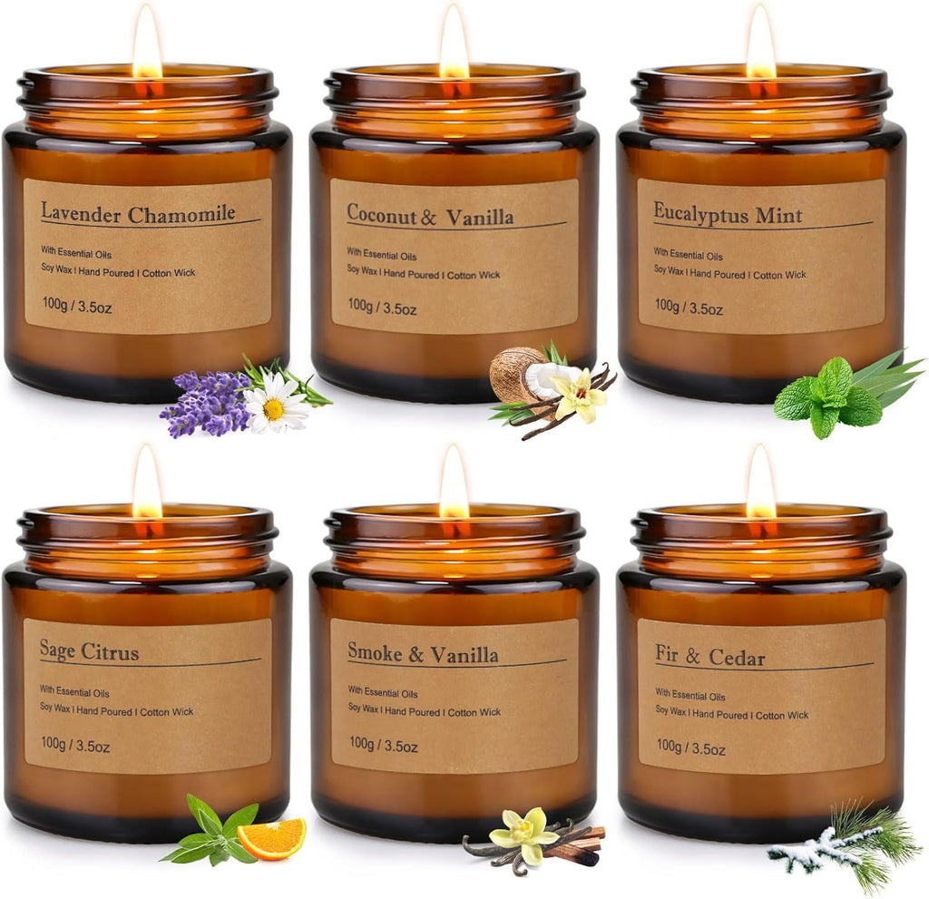 Scented Green Candle — Chamomile/Eucalyptus Mint