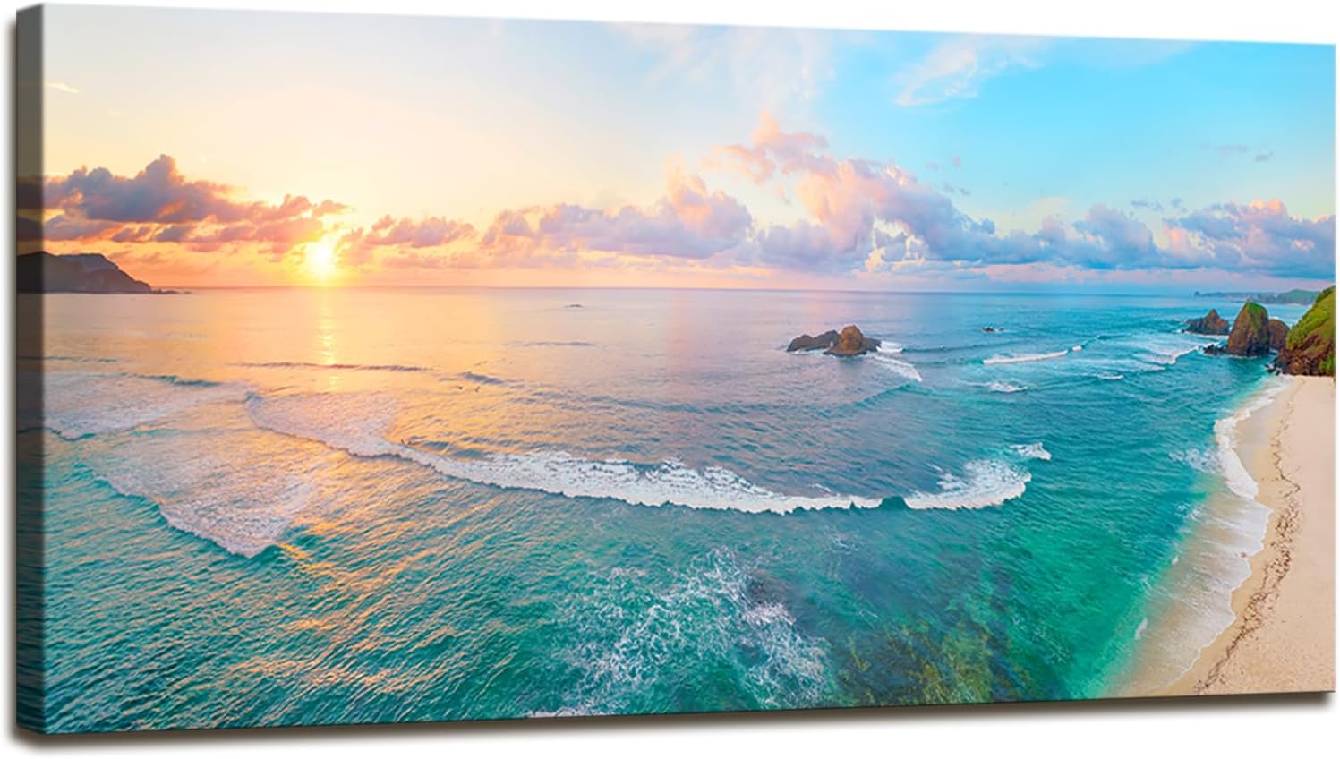 Beige Canvas Wall Art — 40" — 48"L x 24"W