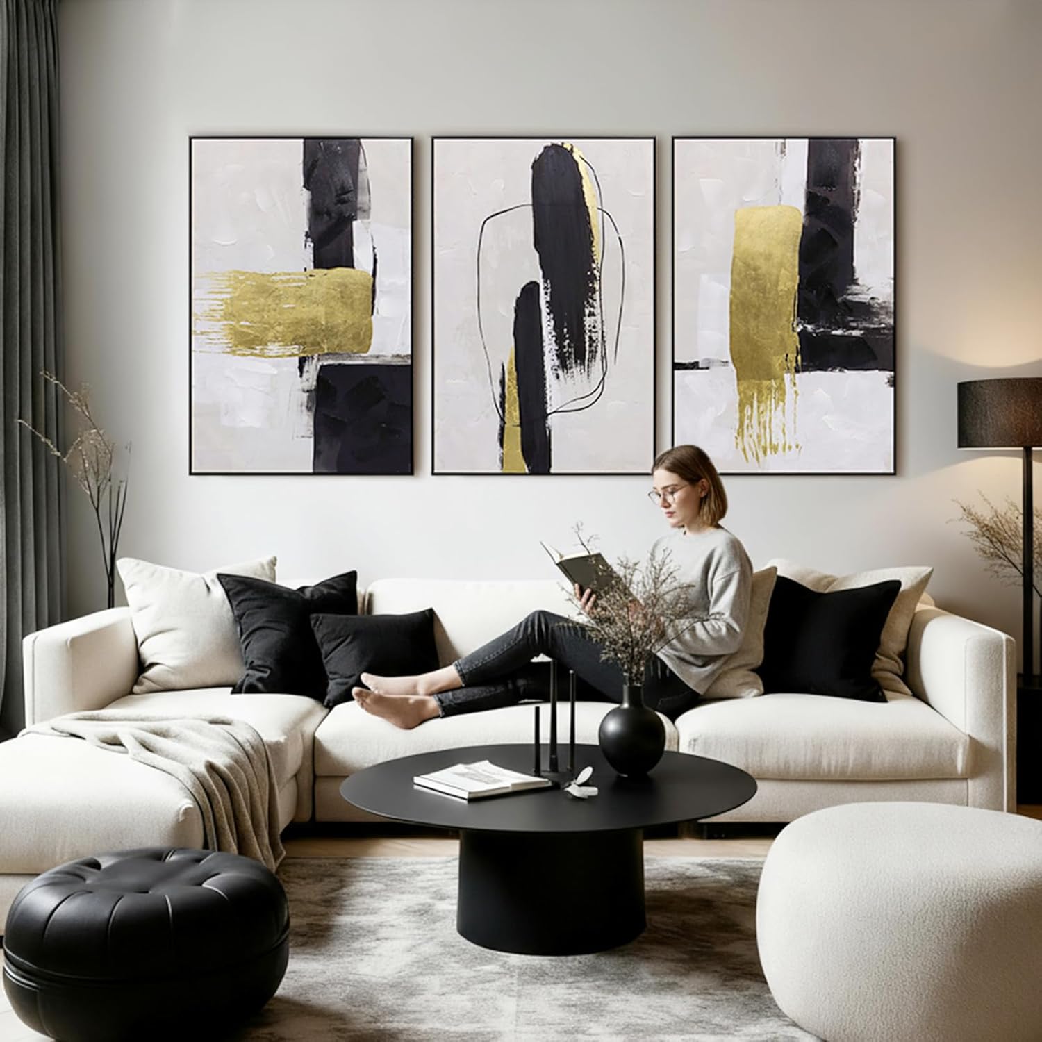 Framed Luxe Gold Canvas Wall Art — 16" - View 7