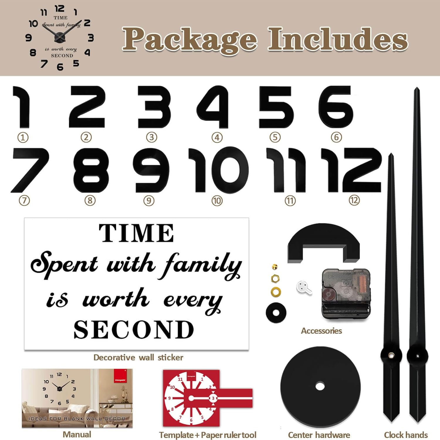 Battery Operated Luxe Black Wall Decor - View 5