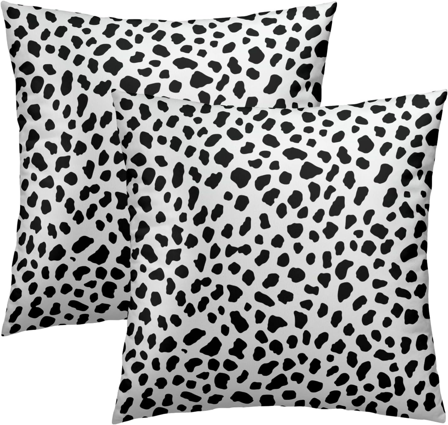 Boho Black Throw Pillow Cover — 18" — Black Boho Dot