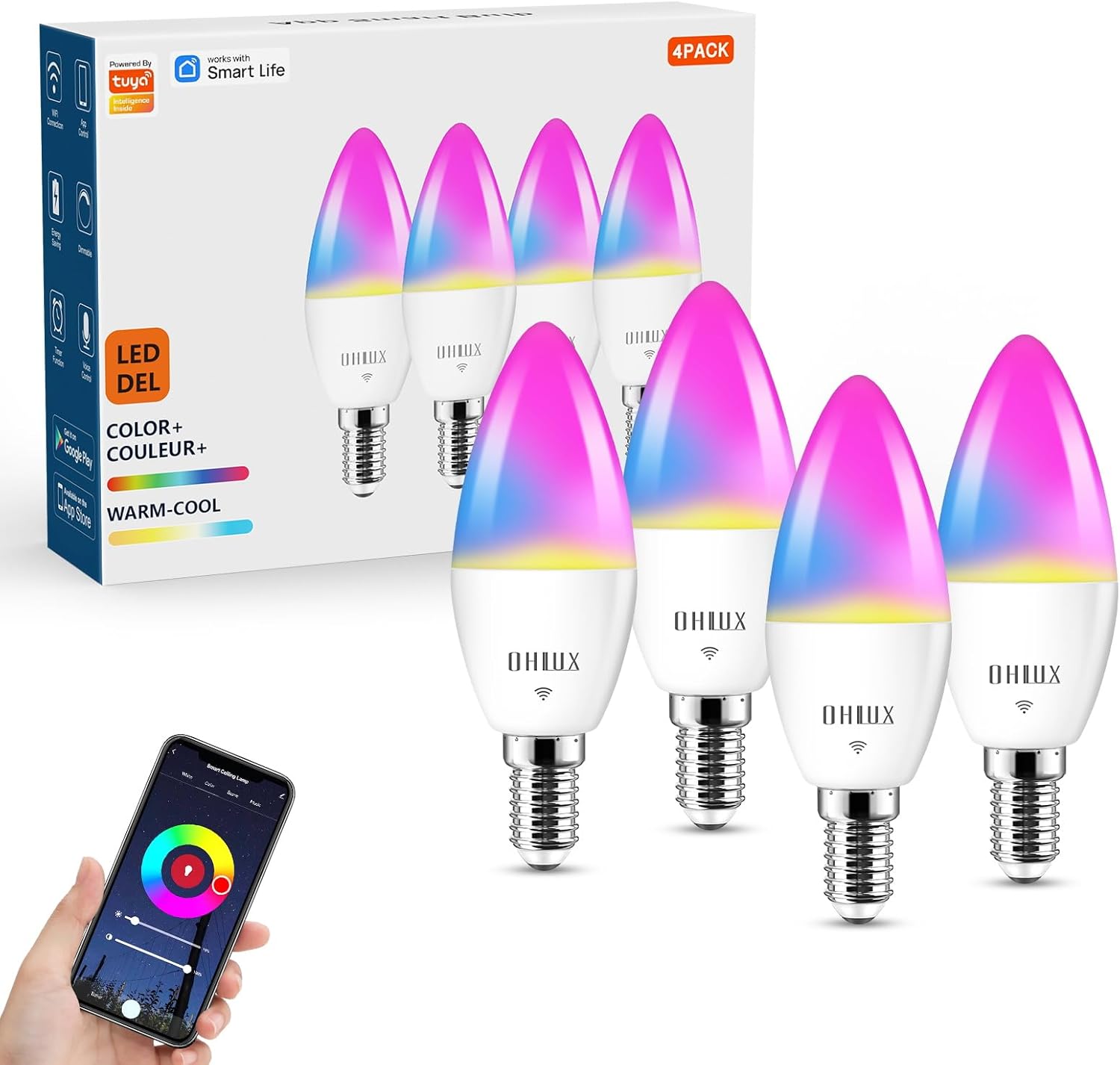 Smart Metal Color Changing Bulb — 4 Pack