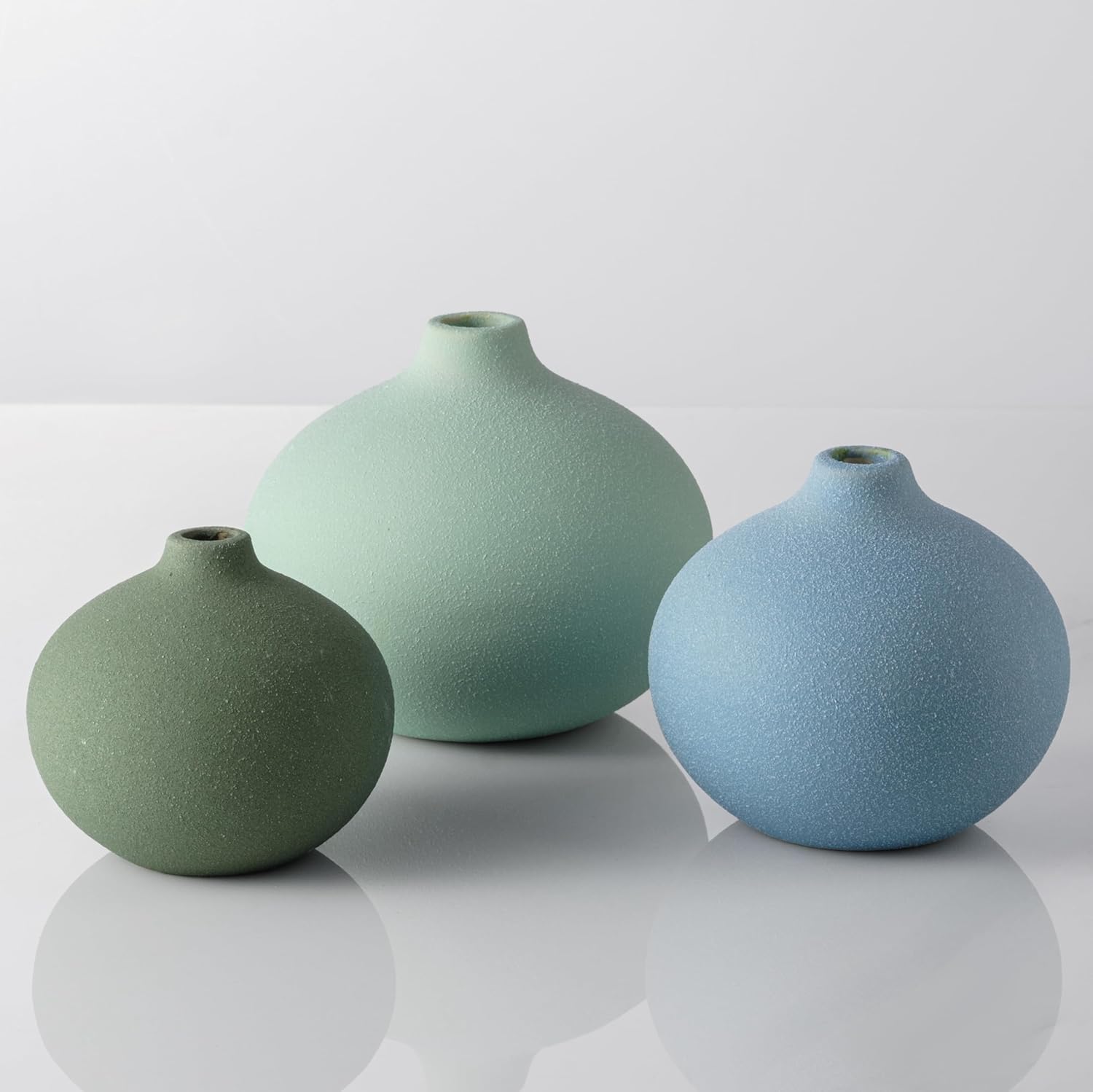 Modern Ceramic Flower Vase — Set of 3 — Multicolor-02