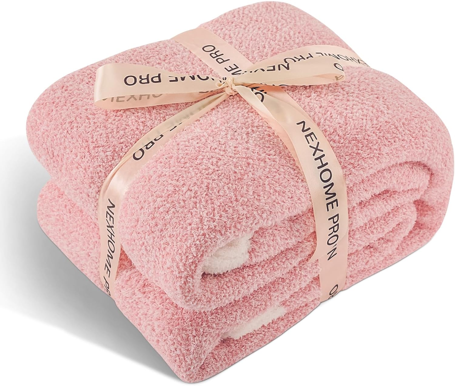 Luxe Beige Throw Pillow — 50" — Heather Pink