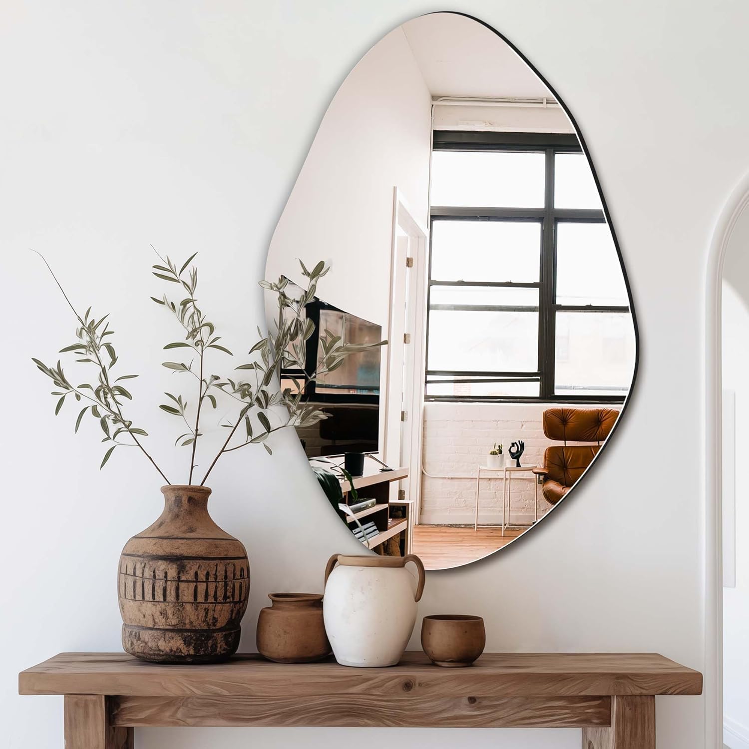 Glass Wall Mirror — 12" — Frameless