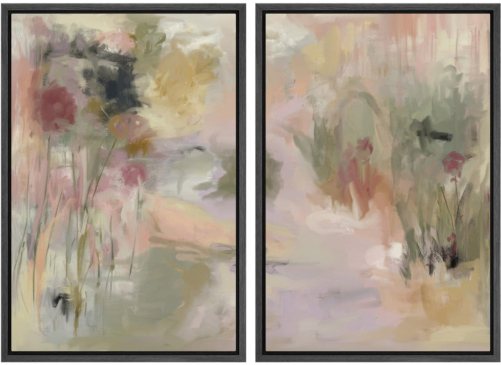 Framed Modern Fabric Wall Art — 24"
