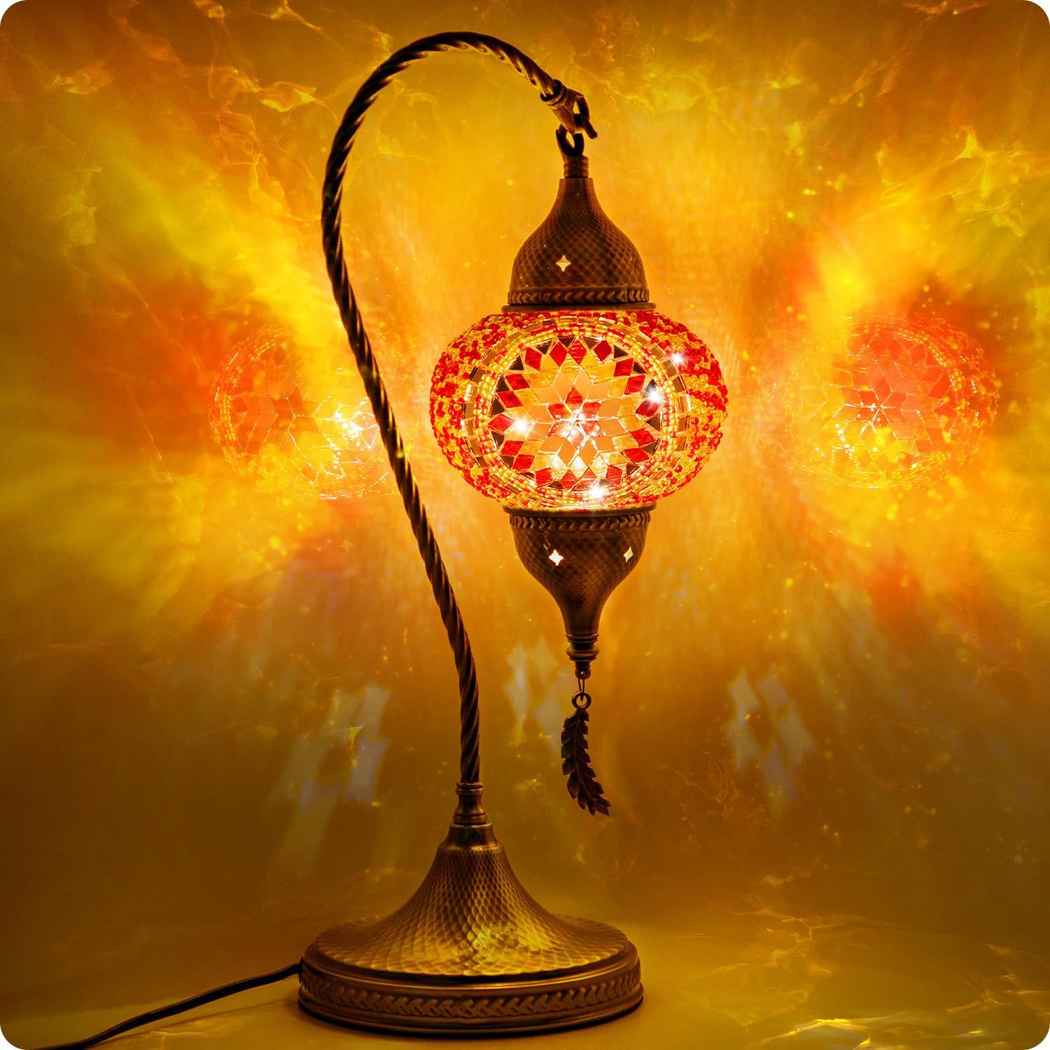 Blue Bedside Lamp — 19" — Red1
