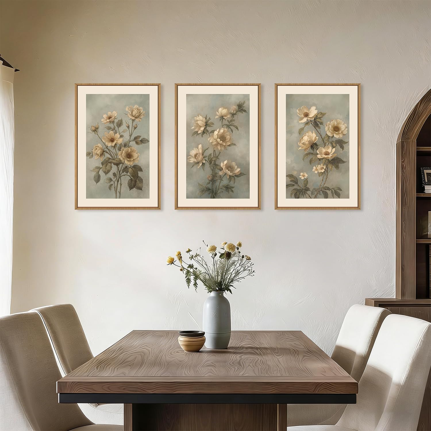Framed Boho Beige Canvas Wall Art — 16" - View 4