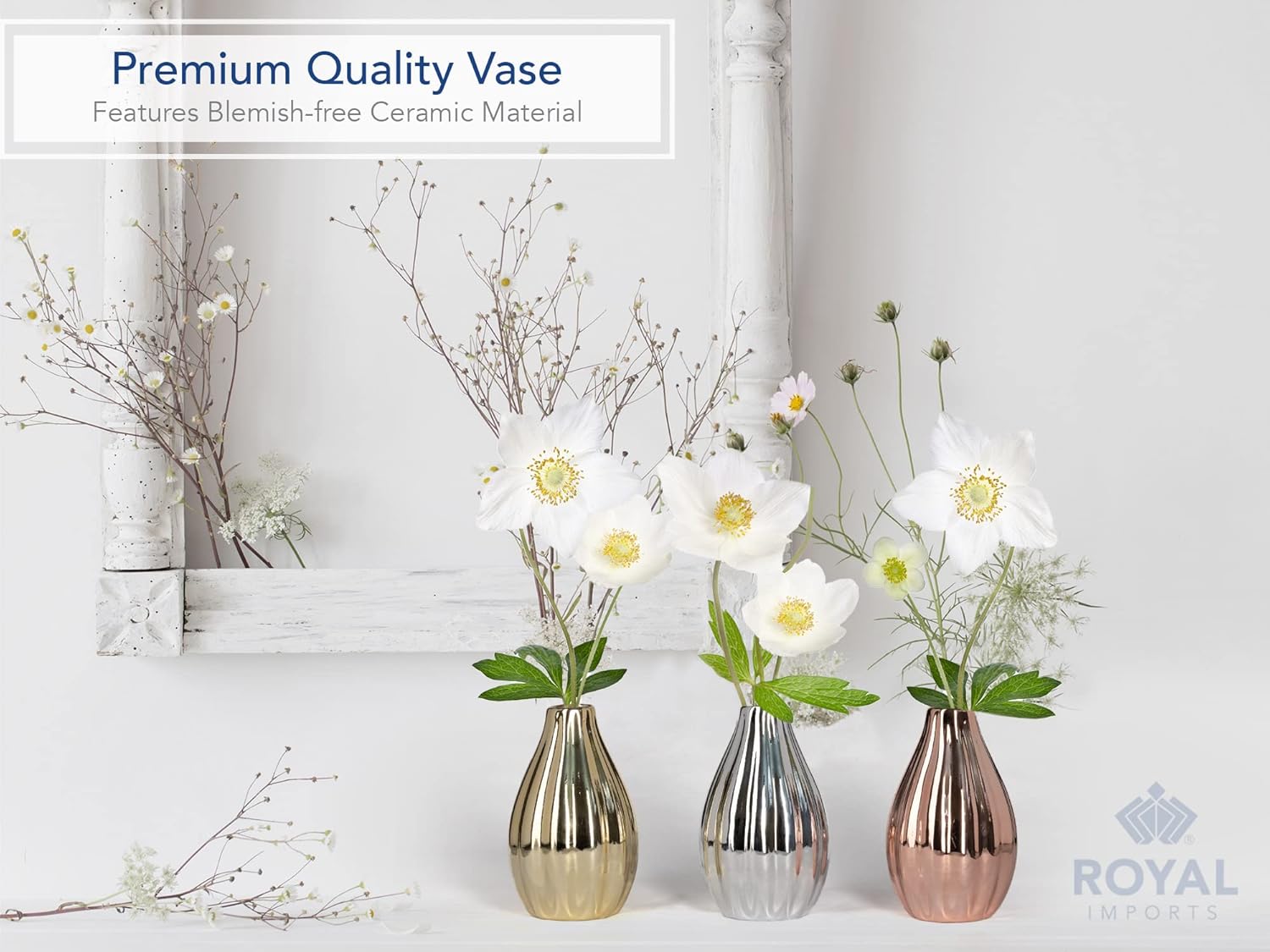 Farmhouse Ceramic Vase — Set of 3 - View 2