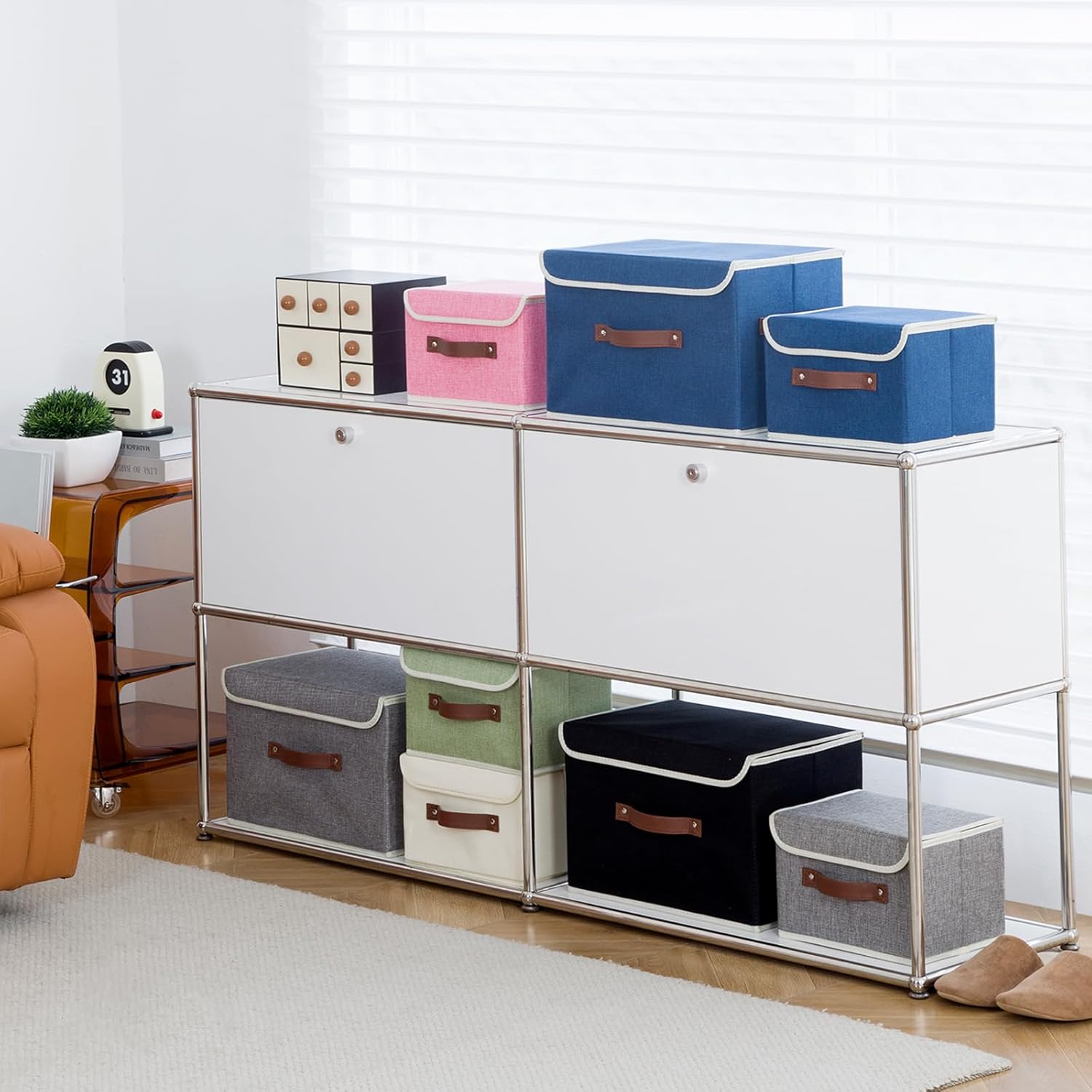 Linen Beige Storage Bin — Set of 1 - View 5