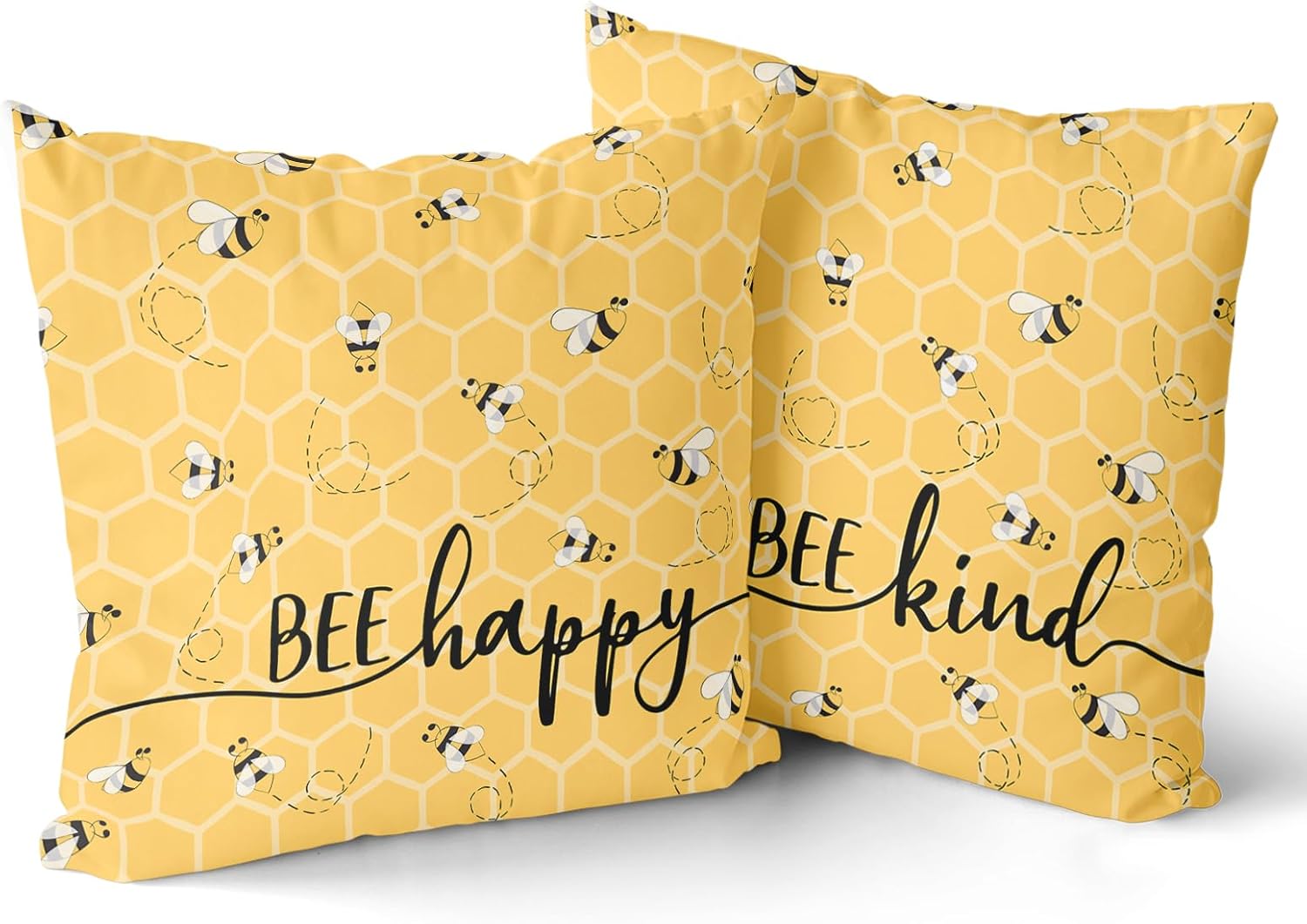 Boho Blue Pillow Cover — 18" — Bee