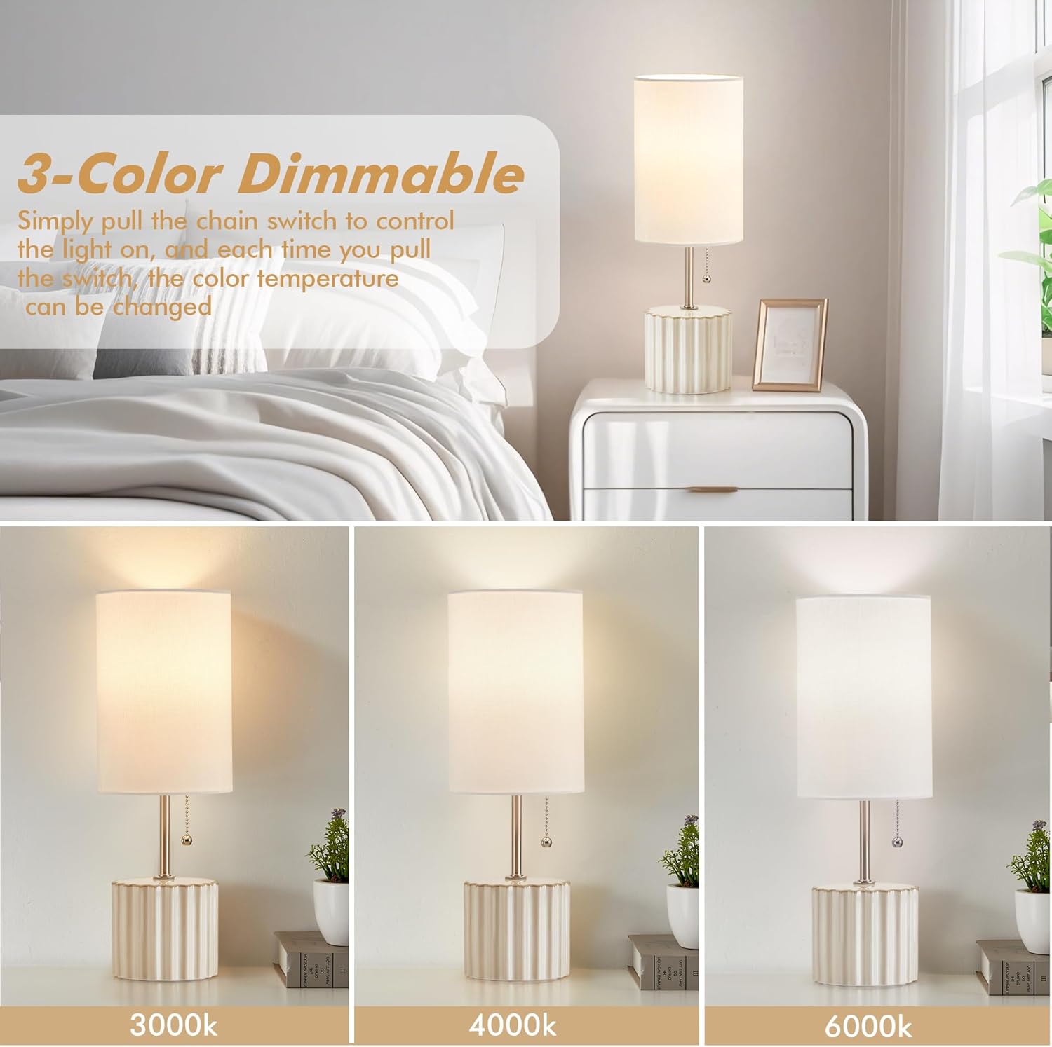 Adjustable Blue Nightstand Lamp — Set of 2 - View 4