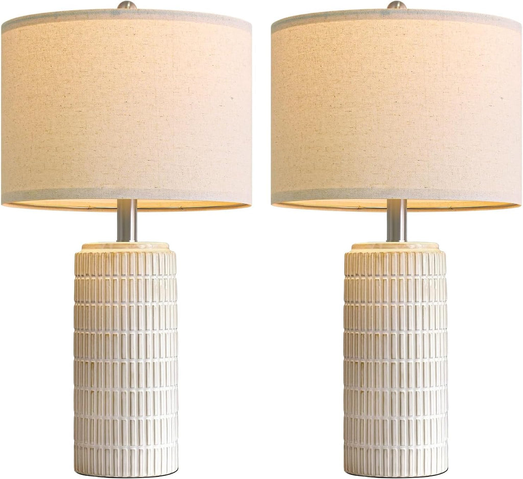 Dimmable Modern Beige Bedside Lamp — 23" - View 8