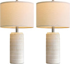 Dimmable Modern Beige Bedside Lamp — 23" - View 8