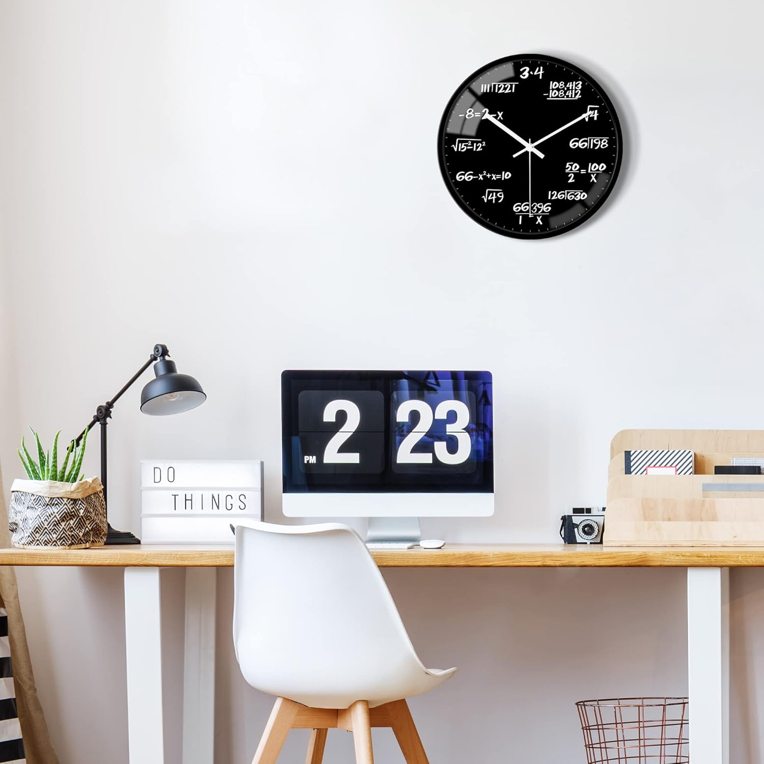 Battery Operated Glass Wall Clock — 12" - View 6