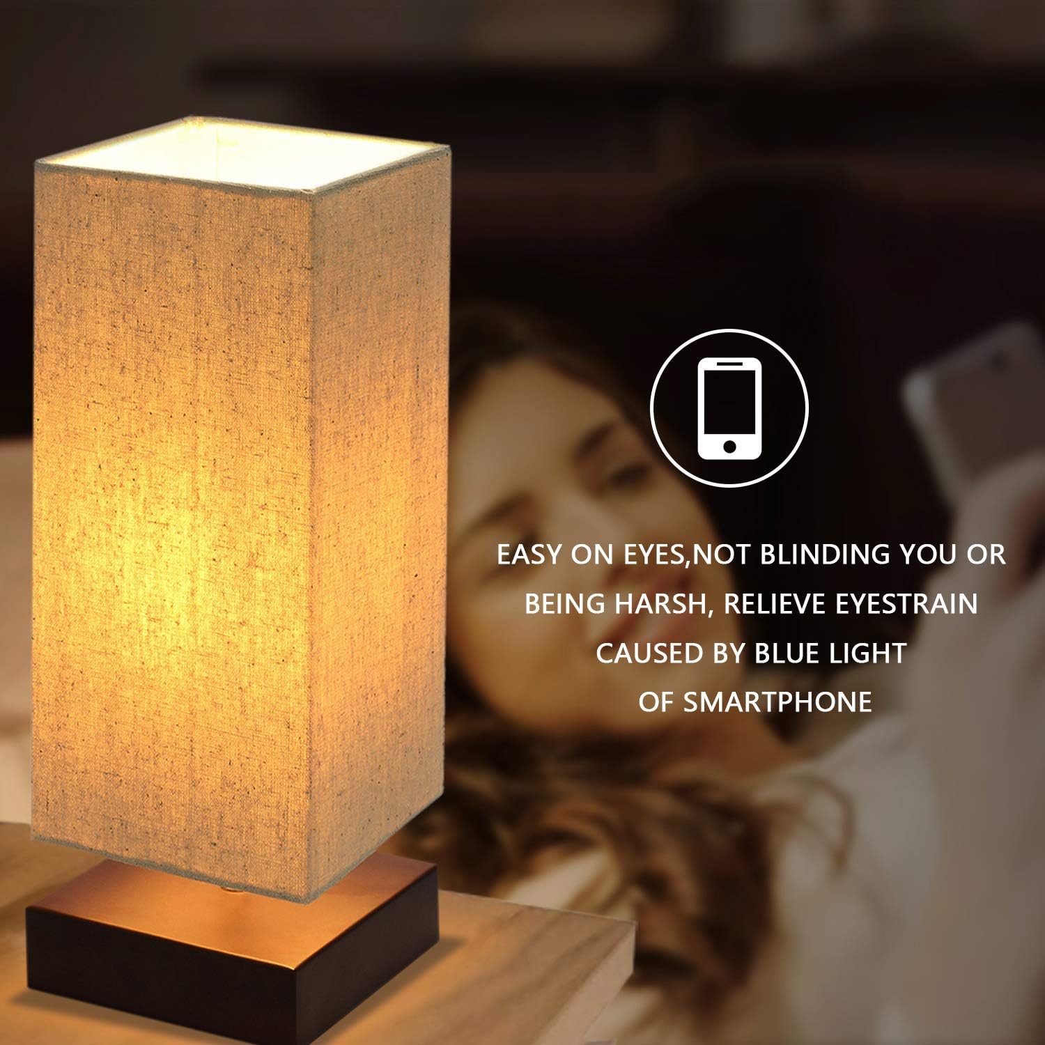 Dimmable Modern Fabric Desk Lamp - View 8