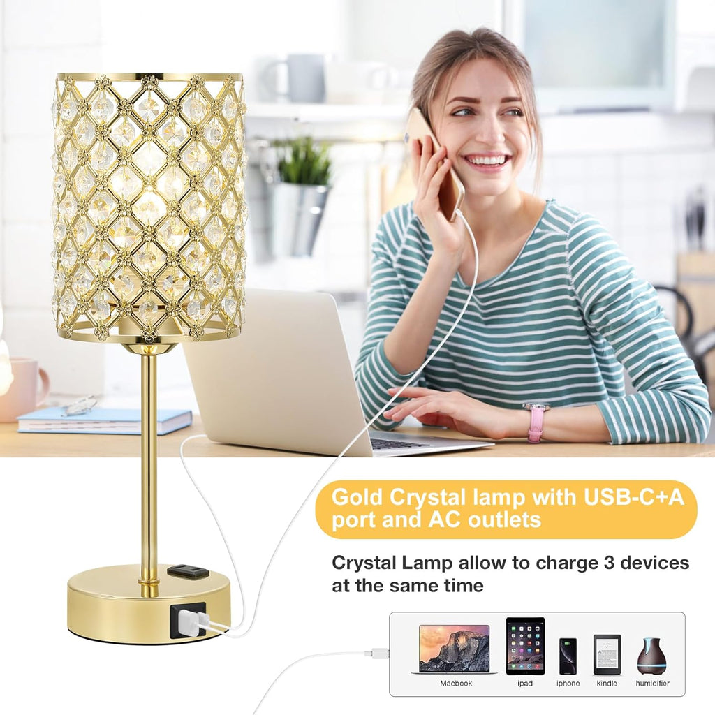 Dimmable Luxe Blue Desk Lamp - View 4