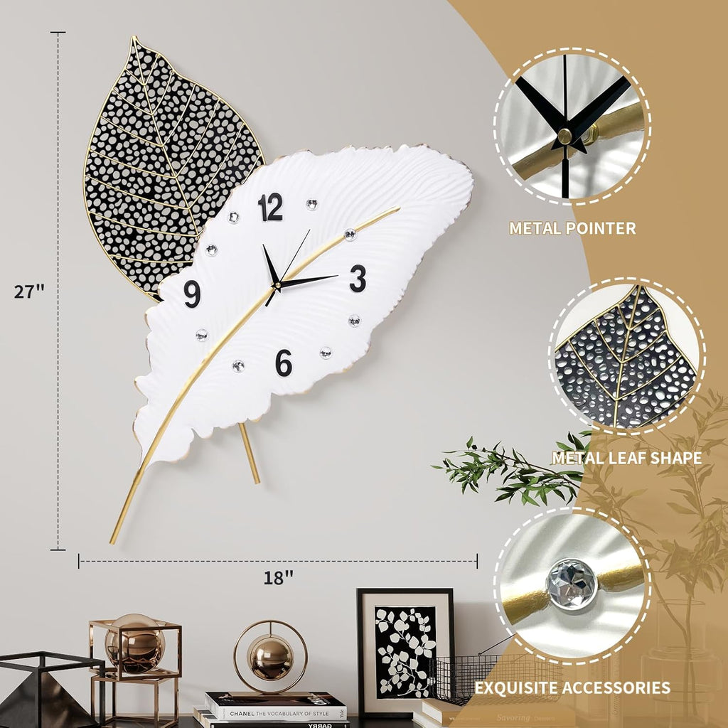 Modern Black Wall Clock — 27" - View 2