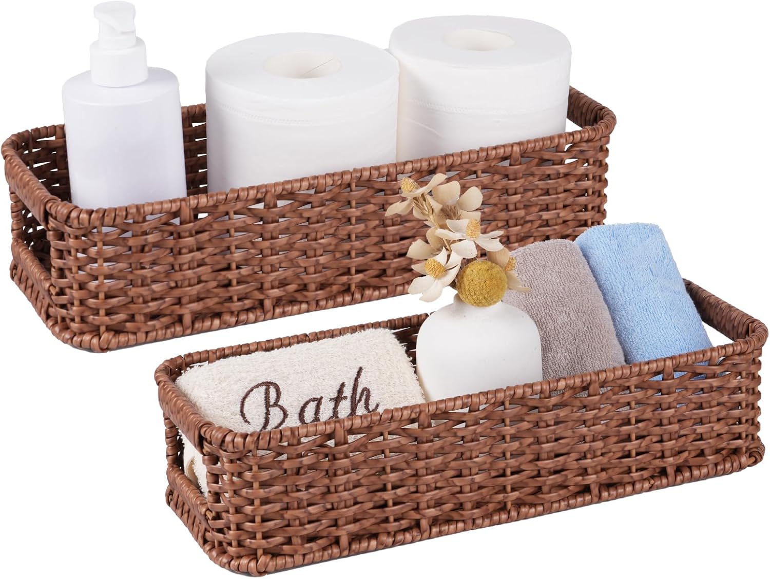 Beige Storage Bin — small (2-pack)