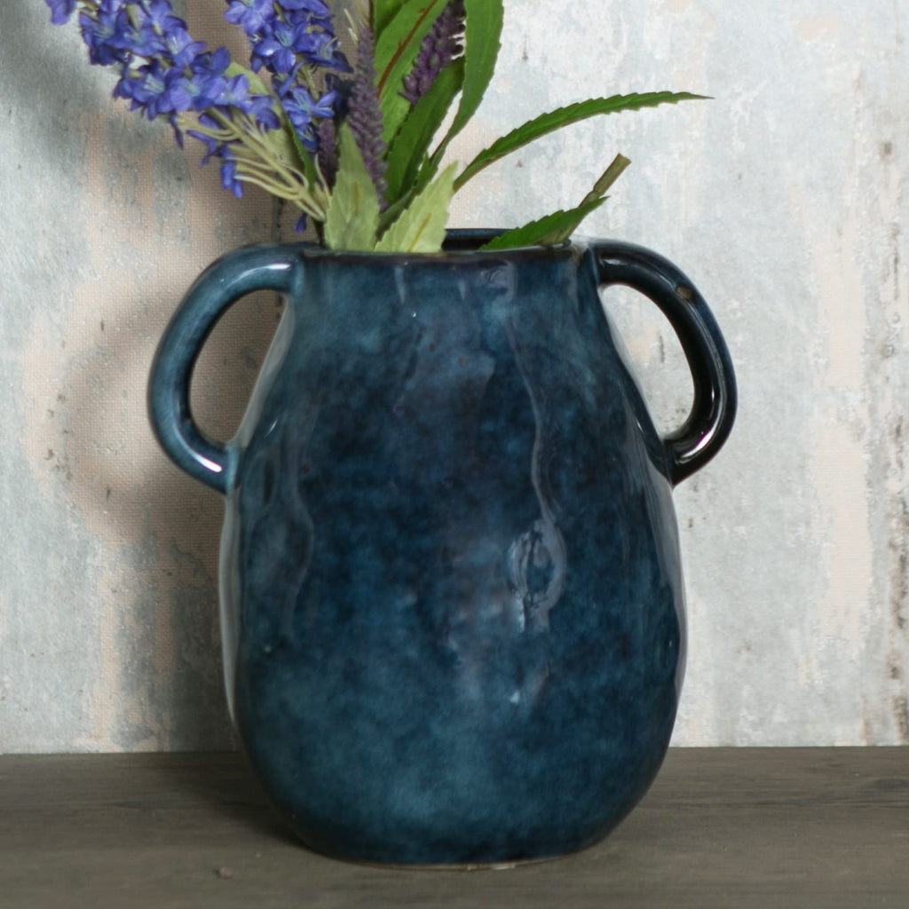 Farmhouse Black Flower Vase — 7"