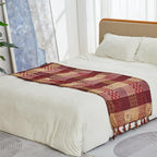 Chenille Boho Red Throw Pillow — 75" - View 7
